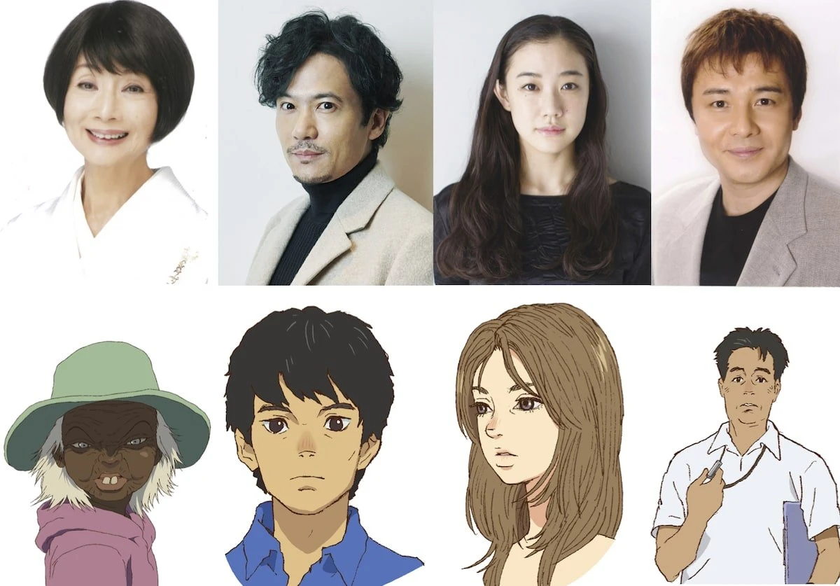 『海獣の子供』追加キャスト。左から富司純子さん、稲垣吾郎さん、蒼井優さん、渡辺徹さん
