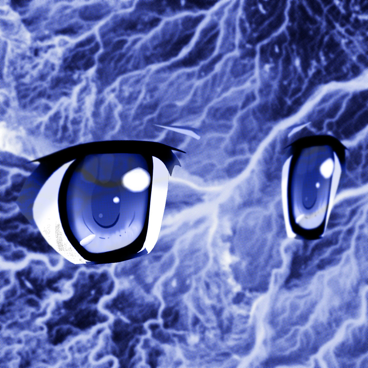 Itaqさんが手がけた新曲「Blue Eyes Patch」のアートワーク