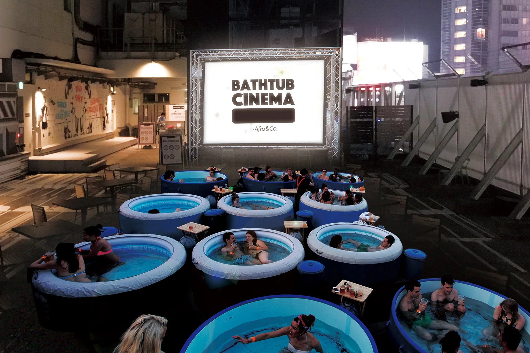 ナイトプールの次はこれ！ 友達やカップルで楽しむ「BATHTUB CINEMA」日本上陸