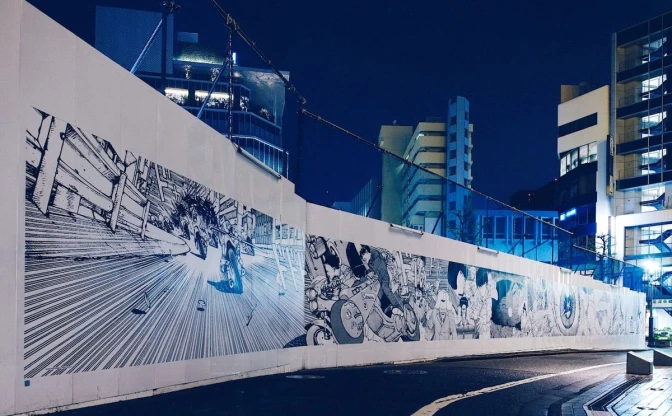 渋谷パルコ「AKIRA ART WALL」が蘇る　ARで浮かび上がるアート作品