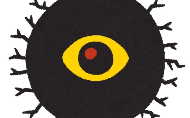 巨大な黒い目玉の妖怪「バックベアード」がいらすとやでフリー素材化…!?