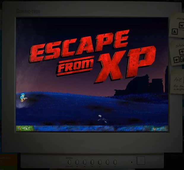 『Escape from XP』ゲーム画面（modern.IEより）