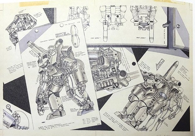 パワードスーツ（早川文庫『宇宙の戦士』挿絵・1977）／（C）スタジオぬえ