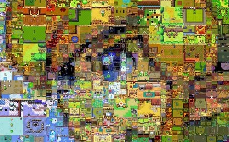 なにこれヤバい！ 「ゼルダの伝説」の膨大なゲーム画像でリンクの顔を表現