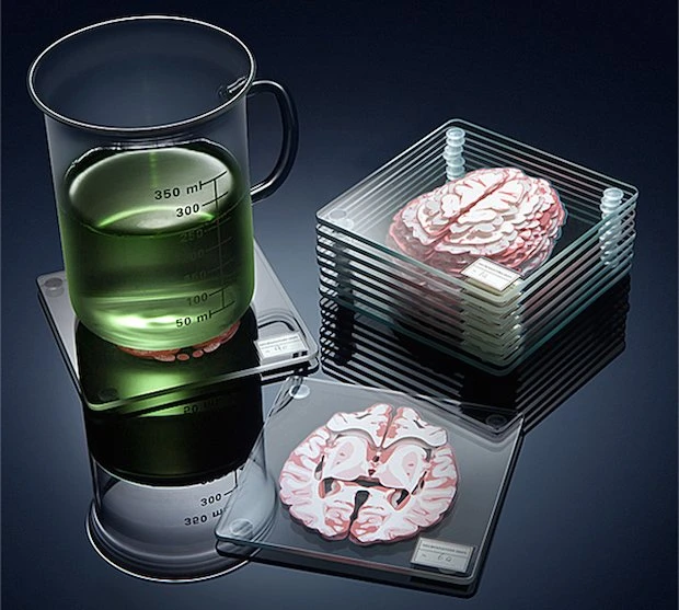 Brain Specimen Coasters／ThinkGeekより