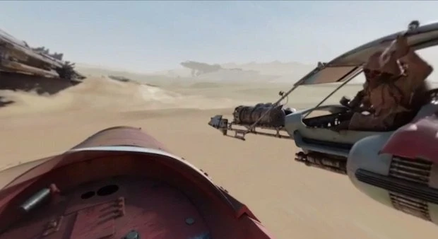 『スターウォーズ』新作から、砂漠を高速で滑空する360度動画が世界で反響
