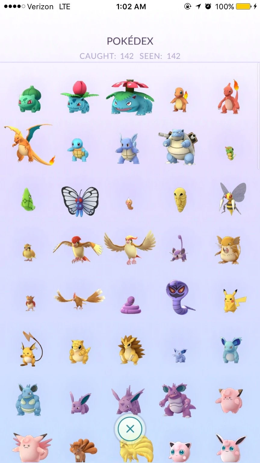 "I caught every Pokemon currently available in the United States."／Redditより