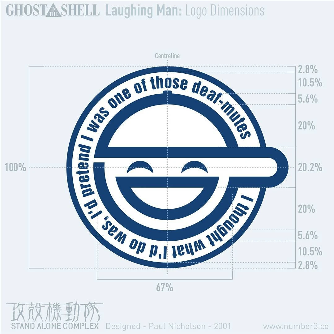 笑い男／画像はポール・ニコルソンさんInstagram（number3__）より