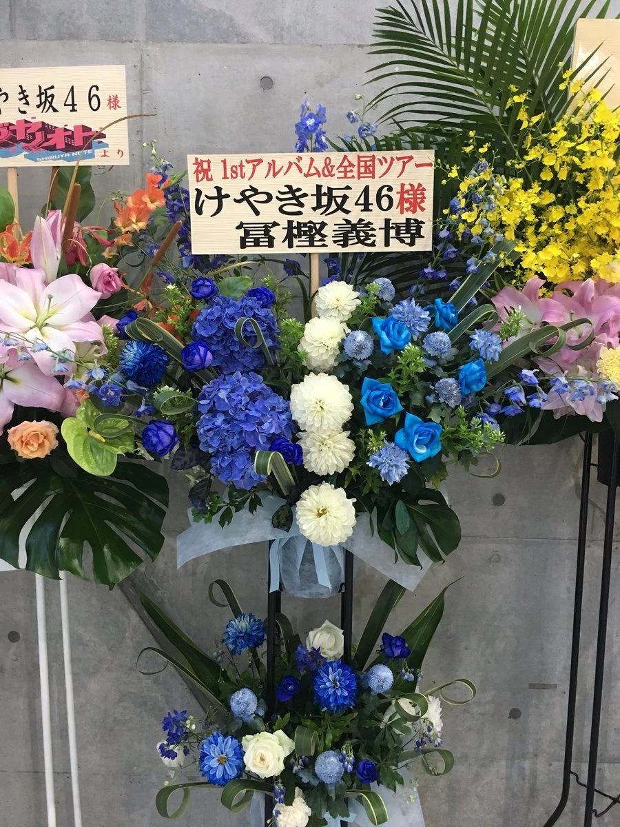 冨樫義博、けやき坂46追加公演に祝花　アイドルにどっぷりの鬼才