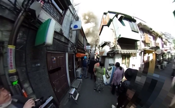 ゴールデン街の火災をとらえたVR映像 「ハコスコ」開発者が現場で撮影