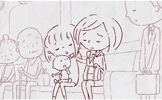 電車の中での『小さなやさしさ』の連鎖。1分でココロやさしくなれるアニメ！