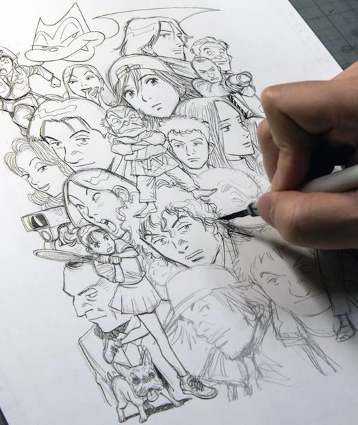 浦沢直樹「描いて描いて描きまくる！」メインビジュアルも公開　漫画家33周年で初の本格的個展