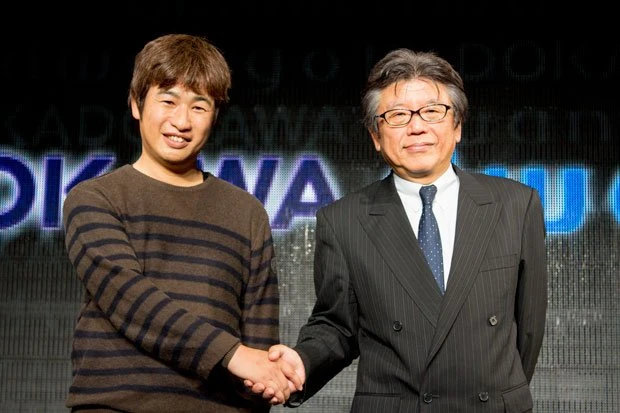 株式会社KADOKAWA・DWANGO代表取締役会長の川上量生さんと、代表取締役社長の佐藤辰男さん