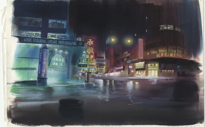 『AKIRA』『攻殻機動隊』の背景美術を展示　名作SFアニメの資料が金沢に集結