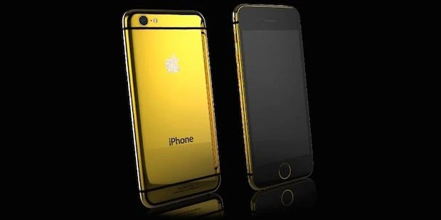 Luxury Gold iPhone 6 (4.7") Swarovski Style Elite Apple Logo / 画像はすべてGoldgenie公式サイトより