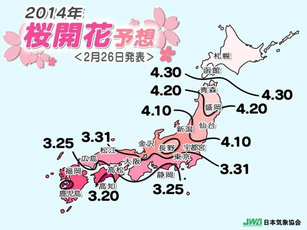 日本気象協会が桜開花予想発表！ 3月頃から桜が咲くよ！