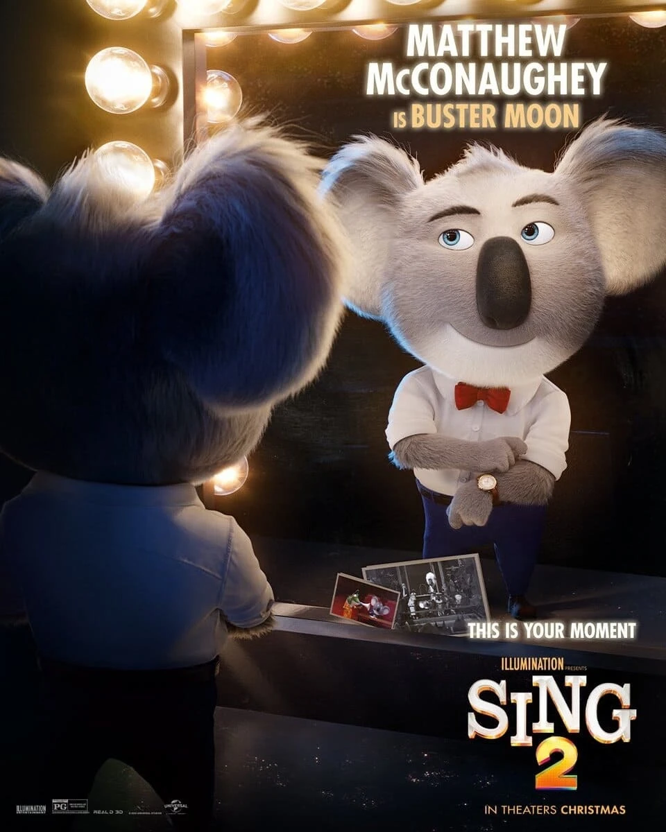 映画『SING2』ポスター解禁　自分を変えるために歌う動物たち描く名作