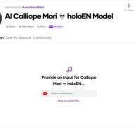 AI Calliope Mori holoEN Model／画像は「Voicify.Ai」のスクリーンショット