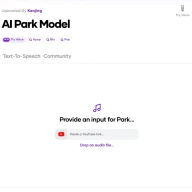 AI Park Model／画像は「Voicify.Ai」のスクリーンショット