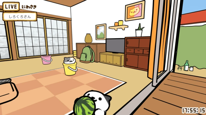 この何をしているのかさっぱりわからない感じ、好き／画像は「ねこあつめ にわさきライブ」から