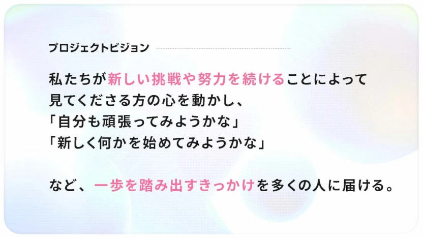 「ぶいすぽっ！」のプロジェクトビジョン