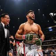 ホベルト・サトシ・ソウザ選手。「RIZIN.48」でルイス・グスタボ選手に勝利しライト級王座を防衛した