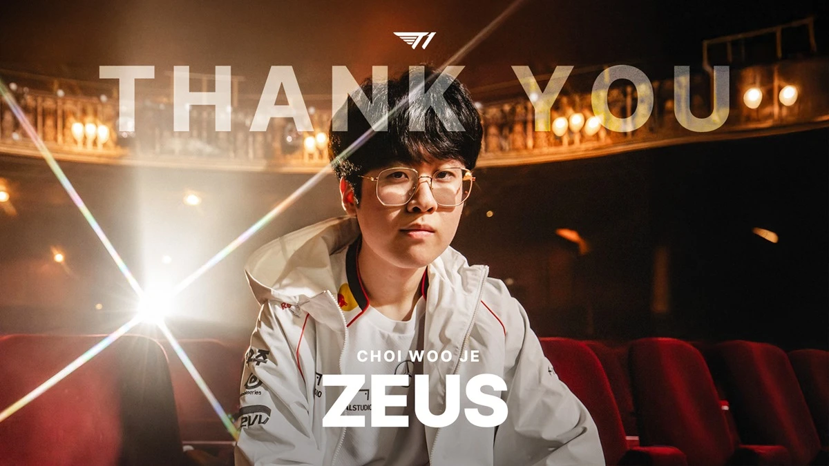 T1との契約終了が明らかになったZeus選手／画像は公式Xより