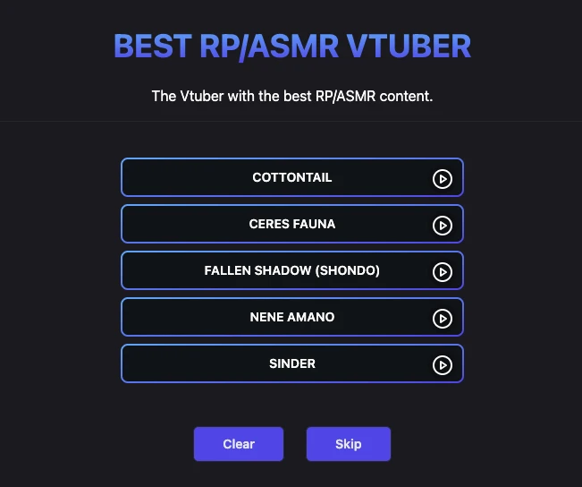 Best RP:ASMR Vtuber
