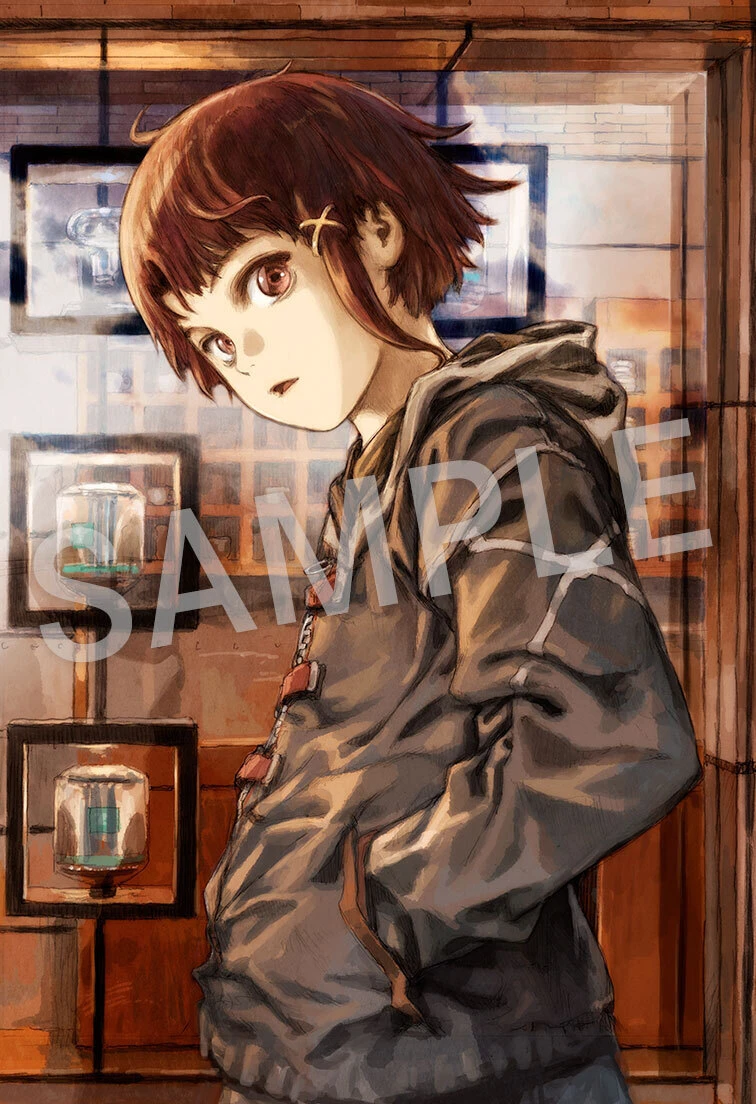 イラストレーター・安倍吉俊さんが描き下ろした『serial experiments lain』の主人公・岩倉玲音（サンプル）／画像は『CONTINUE』公式Xから