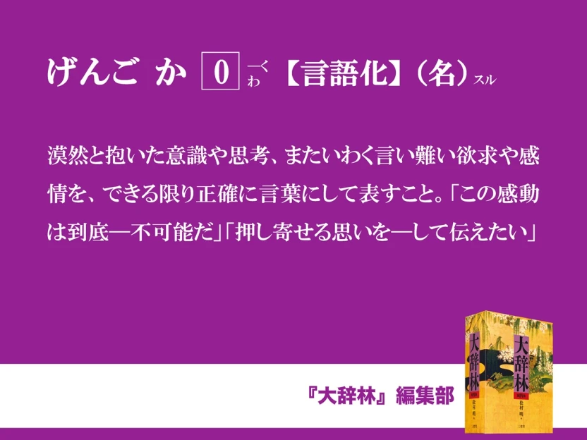「言語化」の語釈（解説）