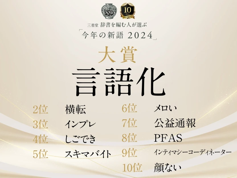 「今年の新語2024」ベスト10