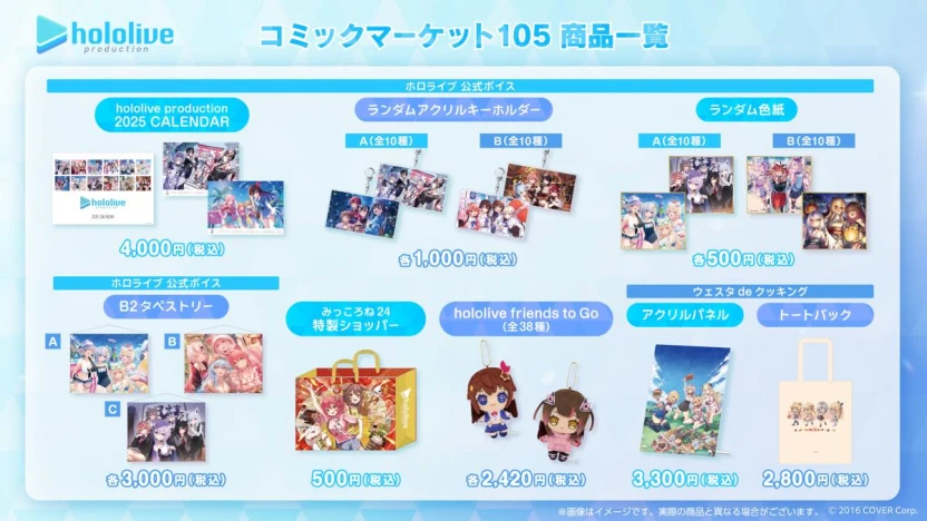ホロライブ「コミックマーケット105」グッズ2