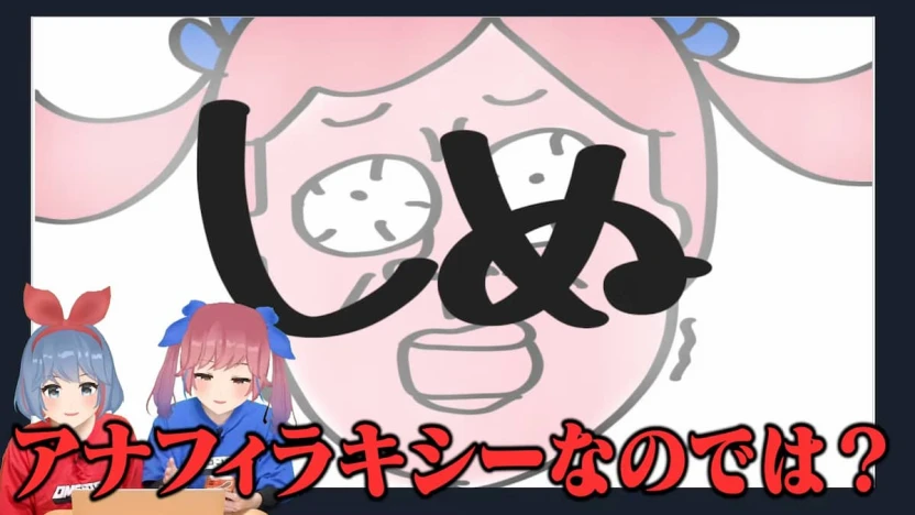 おめがリオさんが描いたイラストと共に敬意を説明／画像は動画「緊急搬送されました。」から