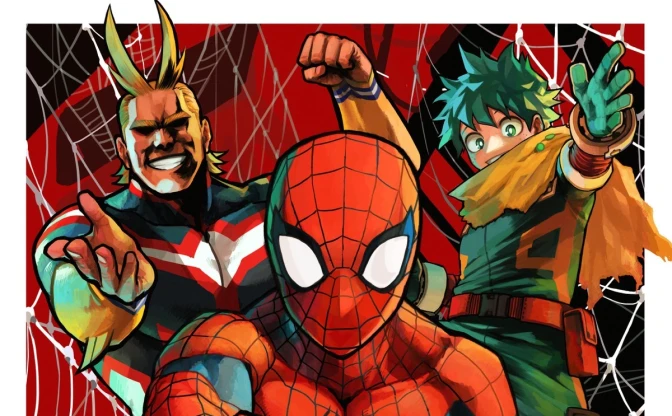 『ヒロアカ』堀越耕平と『スパイダーマン』MARVELがイラストを贈り合う