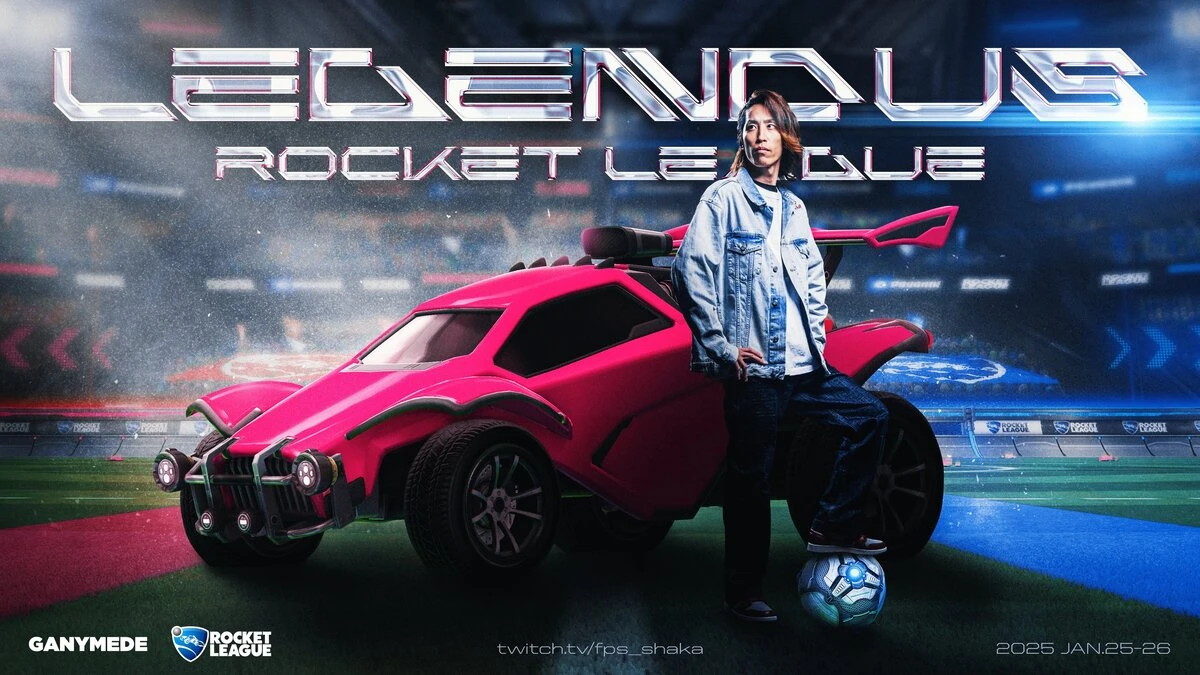 ストリーマーSHAKA、車×サッカーの異色ゲーム『Rocket League』大会を開催