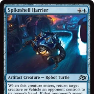 『Magic:The Gathering』の新カード《Spikeshell Harrier》／画像は<a href="https://www.polygon.com/mtg-magic-the-gathering/513492/aetherdrift-previews-spikeshell-harrier-daring-mechanic" target="_blank">アメリカのメディア・Polygon</a>から