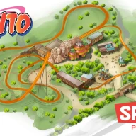 『NARUTO』エリアの想像図／画像は<a href="https://www.parc-spirou.com/naruto/" target="_blank">スピループロヴァンス公園の公式サイト</a>から